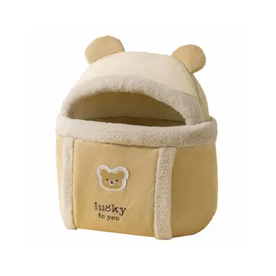 Рюкзак-переноска Hippie dog 2308SXMJ2582HA12 25х23 см Yellow S Мишка 13137-84831