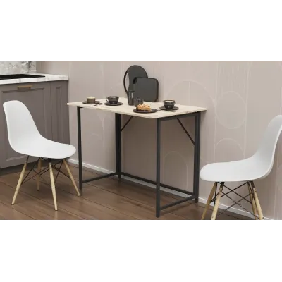 Стол раскладной Морис 900 Ferrum-decor 75x90x50 см Черно-бежевый (MORI902) Стол раскладной Морис 900 Ferrum-decor 75x90x50 см Черно-бежевый (MORI902)