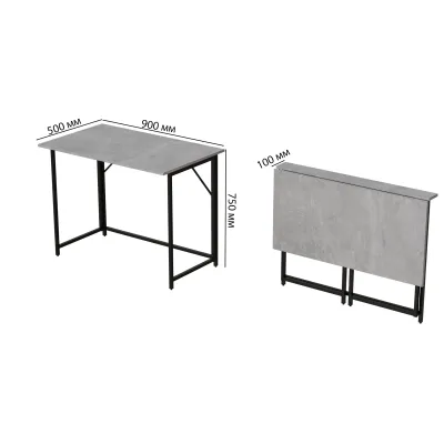 Стіл розкладний Моріс 900 Ferrum-decor 75x90x50 см Сірий (MORI907)