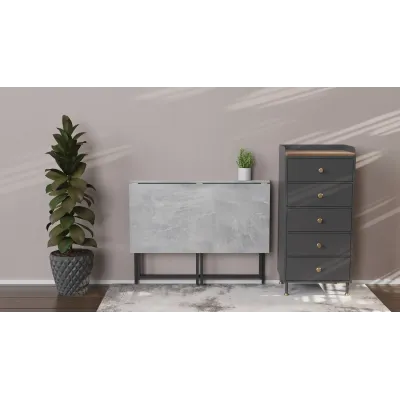 Стіл розкладний Моріс 900 Ferrum-decor 75x90x50 см Сірий (MORI907)