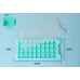 Форма для льда силиконовая СМ с крышкой Кубики 36 ячеек 26х12х3 см Голубой (С051360)