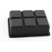 Форма для льда силиконовая Ice Кубики 6 ячеек 16.7x11.5x5 см Черный (С051350)