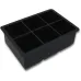 Форма для льда силиконовая Ice Кубики 6 ячеек 16.7x11.5x5 см Черный (С051350)
