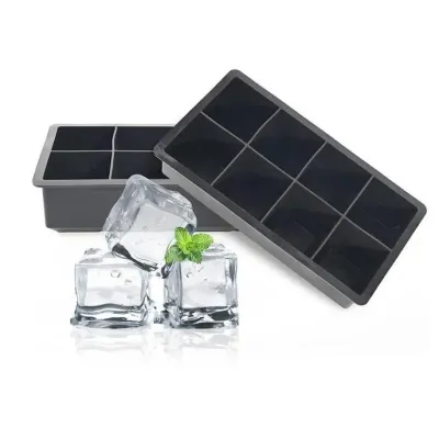 Форма для льоду силіконова Ice Кубики 8 комірок 21x11.5x5 см Чорний (C051352)