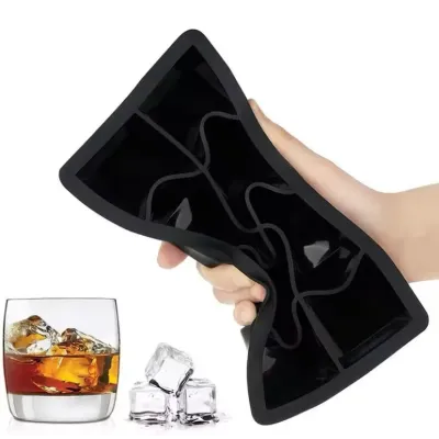 Форма для льоду силіконова Ice Кубики 8 комірок 21x11.5x5 см Чорний (C051352)