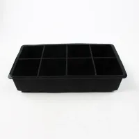 Форма для льоду силіконова Ice Кубики 8 комірок 21x11.5x5 см Чорний (C051352)