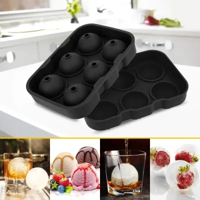 Форма для льоду силіконова Ice Куля 6 комірок 18,5x12,5x4,6 см Чорний (C051355) Форма для льоду силіконова Ice Куля 6 комірок 18,5x12,5x4,6 см Чорний (C051355)