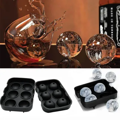 Форма для льоду силіконова Ice Куля 6 комірок 18,5x12,5x4,6 см Чорний (C051355) Форма для льоду силіконова Ice Куля 6 комірок 18,5x12,5x4,6 см Чорний (C051355)