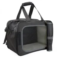 Сумка-рюкзак для переноски домашних питомцев CosmoPet CP-43 2в1 45х34х25 см Черный (3_06190)