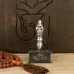 Пхурба с подставкой Kailash Череп 9х1.8 см Серебристо-черный (27664)