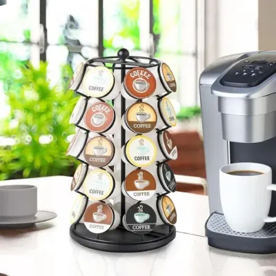 Органайзер-карусель для K-Cup капсул Krups на 35 шт 32х17 см Чорний (K-Cup35) Органайзер-карусель для K-Cup капсул Krups на 35 шт 32х17 см Чорний (K-Cup35)
