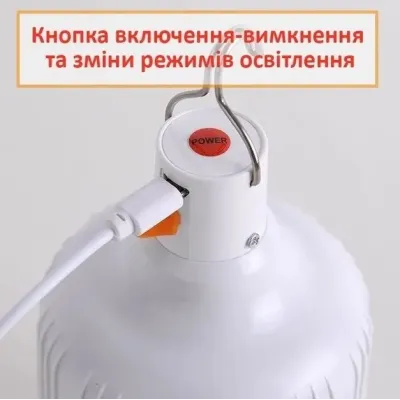 Портативная LED лампа-фонарь для кемпинга Urbankit 80 Вт с аккумулятором 5 В/1 А Белый (LED5В/1А)