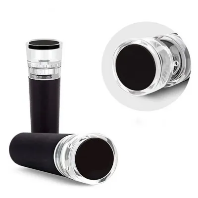Пробка багаторазова для вина Cork 1 шт 2.5 х 1.5 х 8.5 см Black (H051392)