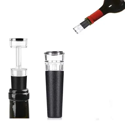 Набор многоразовых пробок для вина Cork 2 шт Чорний (H051392-2) Набор многоразовых пробок для вина Cork 2 шт Чорний (H051392-2)