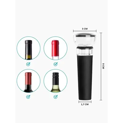 Набір багаторазових пробок для вина Cork 4 шт Чорний (H051392-4) Набір багаторазових пробок для вина Cork 4 шт Чорний (H051392-4)