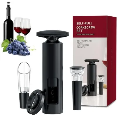 Набор для вина BAR 4в1 Black (H051399) Набор для вина BAR 4в1 Black (H051399)