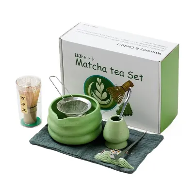 Набор для чая матча Lesko Matcha SD5458 7 предметов Зелёный (13273-85688)