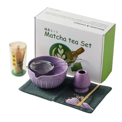 Набір для приготування чаю матчу No Brand Matcha 3125 Purple 7 предметів 13275-85684