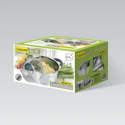 Каструля Maestro 2,4 л Сріблястий MR-3507-18 Каструля Maestro 2,4 л Сріблястий MR-3507-18