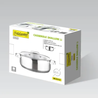 Каструля Maestro MR-3514-22 22 см 2 л Сталевий (100531035) Каструля Maestro MR-3514-22 22 см 2 л Сталевий (100531035)