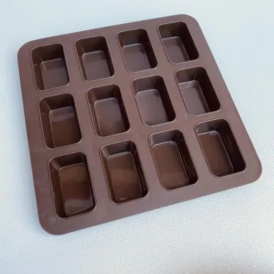 Форма силіконова для випічки Lessner Chef Choco 10251 квадратна 24,8х24,8х2,5 см Коричневий (22285)