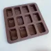 Форма силіконова для випічки Lessner Chef Choco 10251 квадратна 24,8х24,8х2,5 см Коричневий (22285)