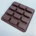 Форма силіконова для випічки Lessner Chef Choco 10251 квадратна 24,8х24,8х2,5 см Коричневий (22285)