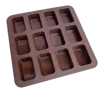 Форма силиконовая для выпечки Lessner Chef Choco 10251 квадратная 24,8х24,8х2,5 см Коричневый (22285)