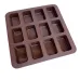 Форма силіконова для випічки Lessner Chef Choco 10251 квадратна 24,8х24,8х2,5 см Коричневий (22285)