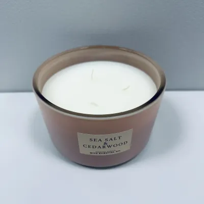 Ароматична свічка Pepco Sea Salt & Cedarwood Home Premium Edition 1 кг 13.6x8.1 см Бежевий (3016696)
