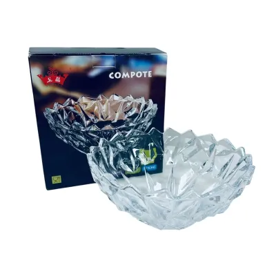 Фруктовница стеклянная Yujing GlassWare 8314 24,5 см (23456)