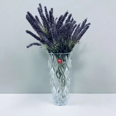 Ваза стеклянная Yujing GlassWare 2755 Diamond 22.5 см (23469)