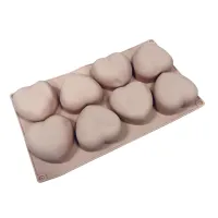 Силіконова форма SNS MM-1237 G286/6007 Серце 28.5х16.5х3 см Персиковий (23480)