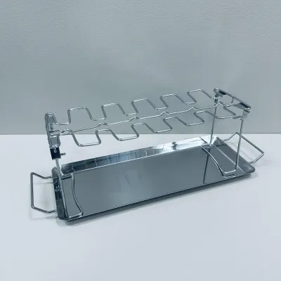 Подставка для приготовления куриных ножек A-Plus KF-0982 43,5х14,5 см Серебристый (23502)