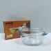 Стеклянная кастрюля овальная со стеклянной крышкой A-Plus 4008 1 л (23503)