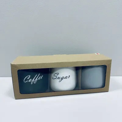 Набір керамічних банок з бамбуковими кришками BonaDi 304-034 Sugar/Tea/Coffee 3 шт 11,5х11,5х13 см 1 л Різнокольоровий (23523) Набір керамічних банок з бамбуковими кришками BonaDi 304-034 Sugar/Tea/Coffee 3 шт 11,5х11,5х13 см 1 л Різнокольоровий (23523)