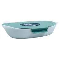 Форма стеклокерамическая для запекания Luminarc Smart Cuisine Carine V5944 с пластиковой крышкой 34.2х24,6х5,5 см Белый (23529)