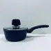 Ківш алюмінієвий з антипригарним покриттям Krauff Smart Fry 25-45-158 зі скляною кришкою 17 см 1000 мл Чорний (23531)
