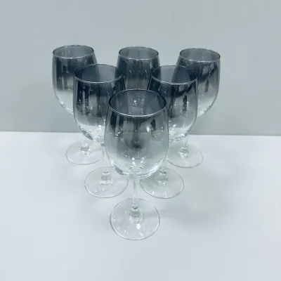 Набір келихів для вина Luminarc Delice Mist J9397/4 360 мл 6 шт Чорно-прозорий (23552) Набір келихів для вина Luminarc Delice Mist J9397/4 360 мл 6 шт Чорно-прозорий (23552)