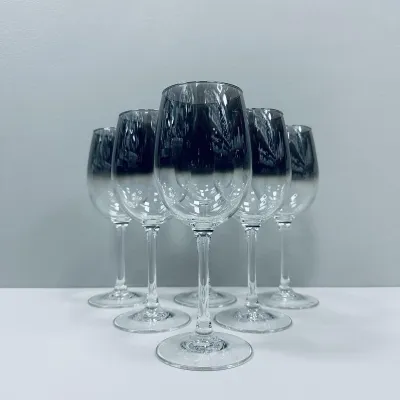 Набір келихів для вина Luminarc Delice Mist J9397/4 360 мл 6 шт Чорно-прозорий (23552) Набір келихів для вина Luminarc Delice Mist J9397/4 360 мл 6 шт Чорно-прозорий (23552)