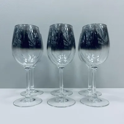 Набір келихів для вина Luminarc Delice Mist J9397/4 360 мл 6 шт Чорно-прозорий (23552) Набір келихів для вина Luminarc Delice Mist J9397/4 360 мл 6 шт Чорно-прозорий (23552)