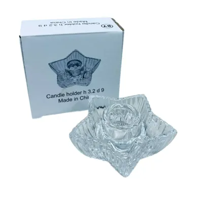 Подсвечник OLens 8030-370 Звезда 9х9x4 см Прозрачный (23563)