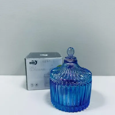 Цукровиця з кришкою OLens O102-026 Купол Веселка 6.8х9 см Синій (23571)