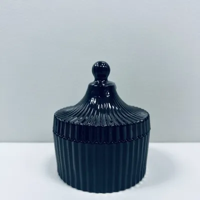 Сахарница с крышкой OLens O102-030 Купол 10.5х12 см Черный (23572)