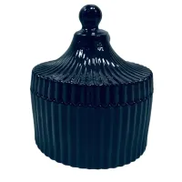 Цукорниця з кришкою OLens O102-030 Купол 10.5х12 см Чорний (23572)