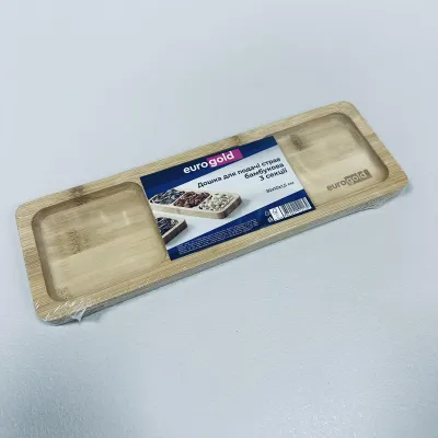 Дошка для подачі страв Eurogold 7112901420 30х10x1.5 см Коричневий (23574)