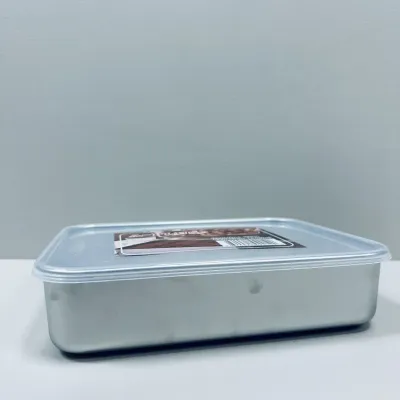 Лоток з нержавної сталі з кришкою A-Plus 2212 1900 мл 24,5х19х5,5 см Сталевий (23583) Лоток з нержавної сталі з кришкою A-Plus 2212 1900 мл 24,5х19х5,5 см Сталевий (23583)