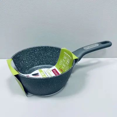 Ківш алюмінієвий Kamille Granite KM-4283GR з гранітним покриттям 1,65 л 18 см Темно-синій (23596)