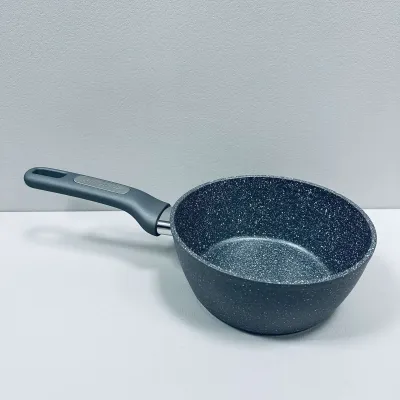 Ківш алюмінієвий Kamille Granite KM-4283GR з гранітним покриттям 1,65 л 18 см Темно-синій (23596)