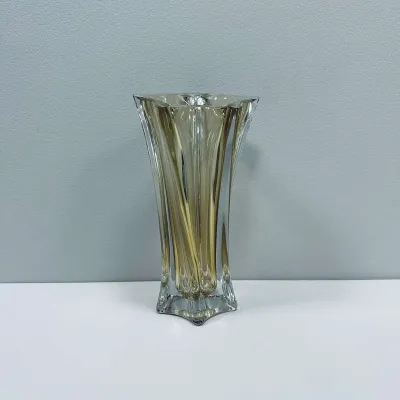 Ваза скляна Uniglass 8604 25 см Жовтий (23607)